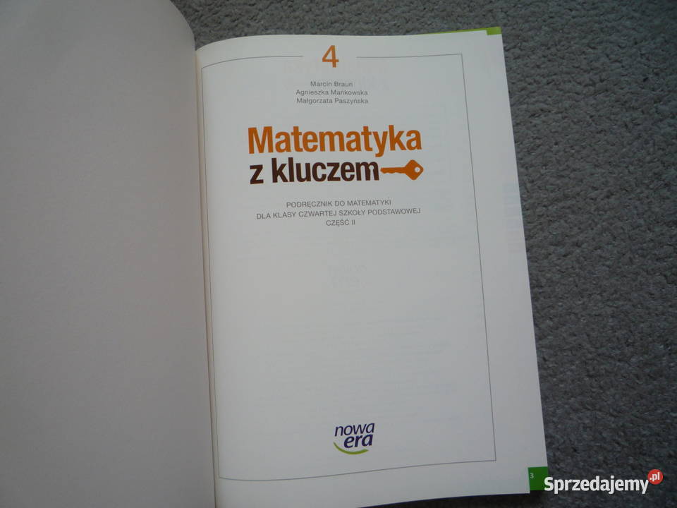 Nowy Podręcznik Matematyka z kluczem Klasa 4 Szczecin