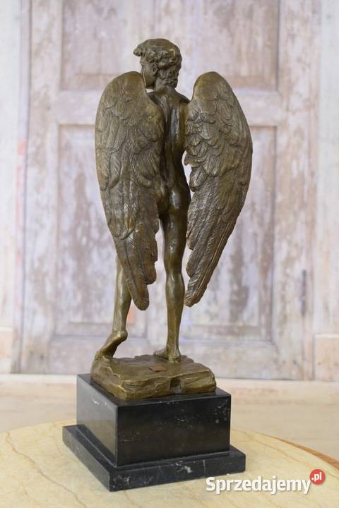 Dawid ze Skrzydłami Anioł Akt Rzeźba z Brązu Kraków