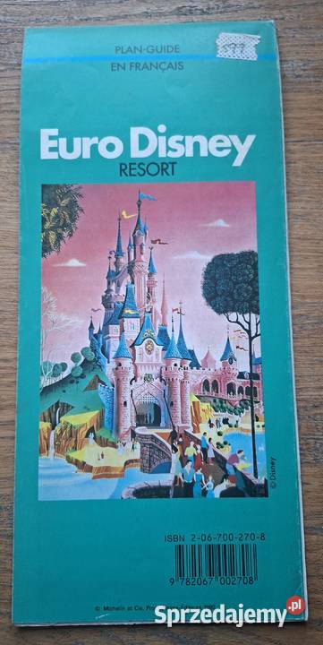 Euro Disney Resort planGuide Michelin mapa Mapy i przewodniki sprzedam