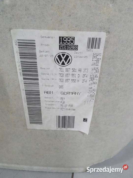 PODSUFITKA SUFIT PODBITKA7E1867501AB VW
