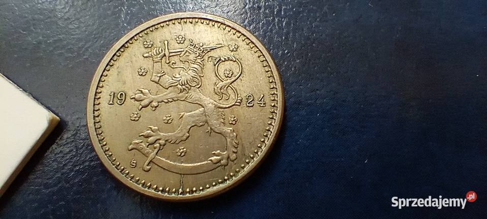 Stare monety 1 marka 1924 Finlandia Lesko sprzedam