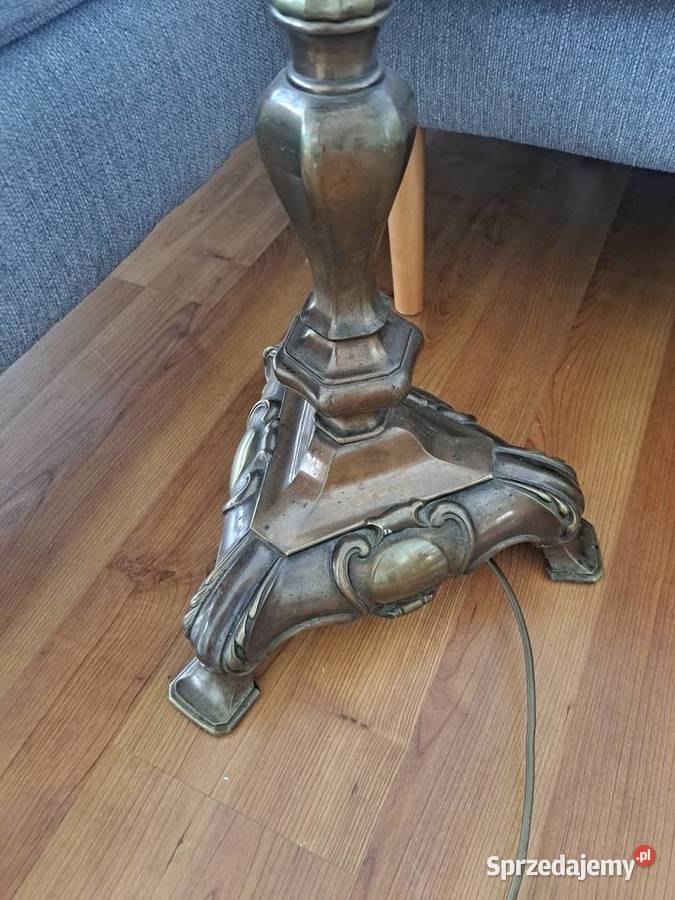 Antyczna mosiężne lampa podłogowa Olszany sprzedam