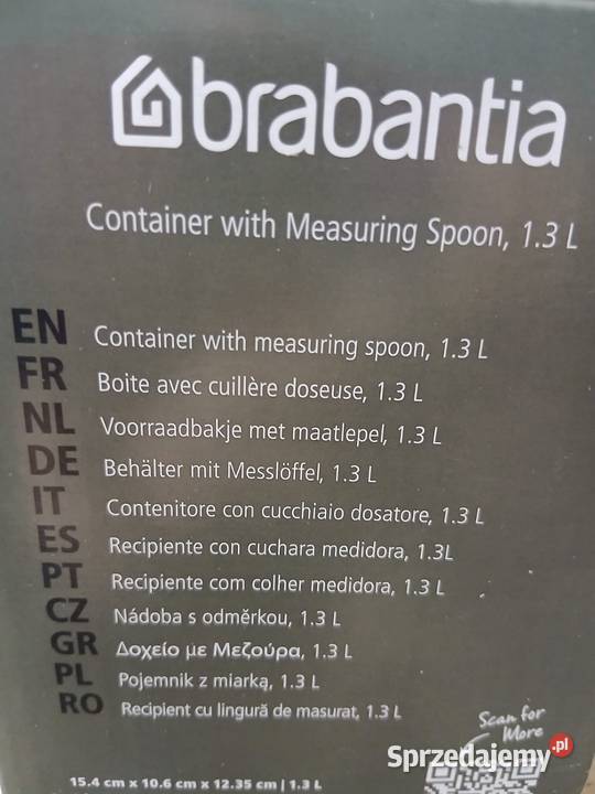 Brabantia pojemnik z marką 13l mazowieckie Siedlce