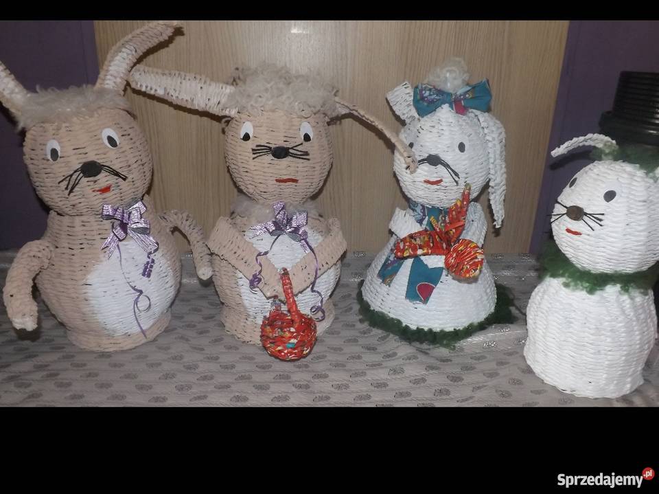 Koszyk zając wiklina papierowa Lublin