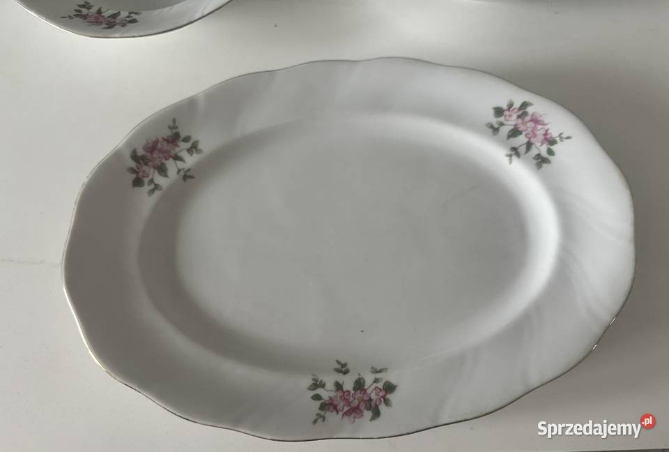 Talerze porcelanowe Lubianaz lat PRLu Porcelana i szkło Łódź sprzedam