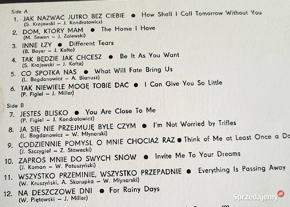 Zdzisława Sośnicka płyta winylowa z roku 1971