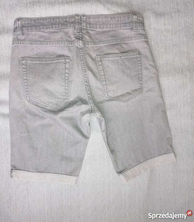 CARRY SZARE JEANSOWE BERMUDY R3234 szary/srebrny Łódź