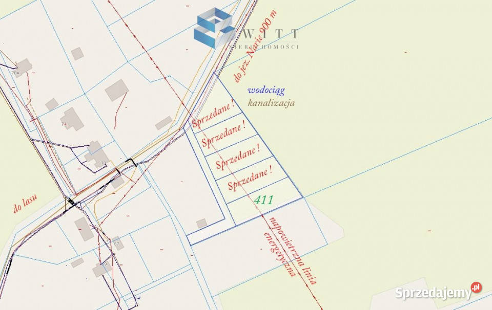 Ogłoszenie działka 1368m2 Bogaczewo prąd