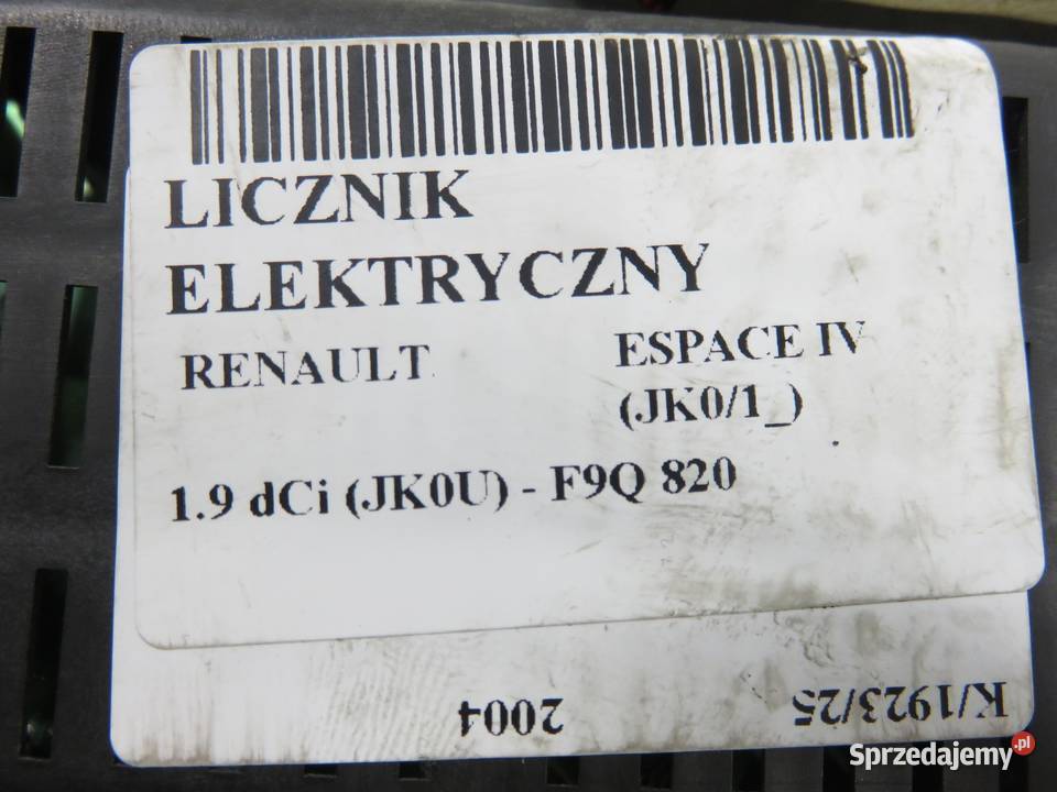 LICZNIK RENAULT ESPACE IV 19 dCi 8200288813E