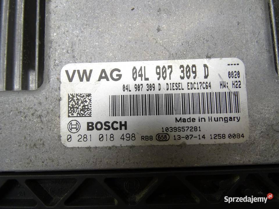 STEROWNIK KOMPUTER SILNIKA 04L907309D 20 TDI VW sprzedam