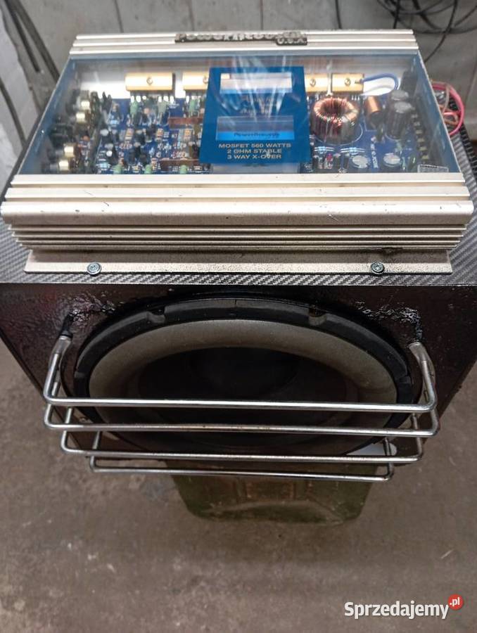 Skrzynia basowa subwoofer tuba że wzmacniaczem Wzmacniacze Grabowiec sprzedam