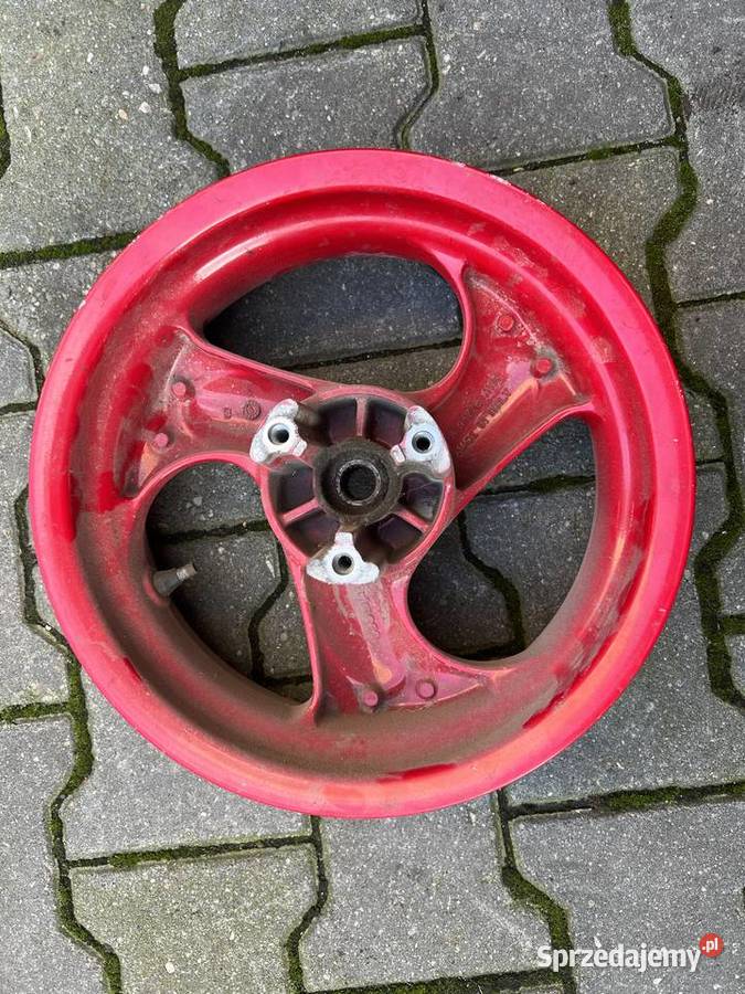 Felga Tylna Srebrna Kymco Super 9 czerwona Części motocyklowe wielkopolskie Kościan sprzedam