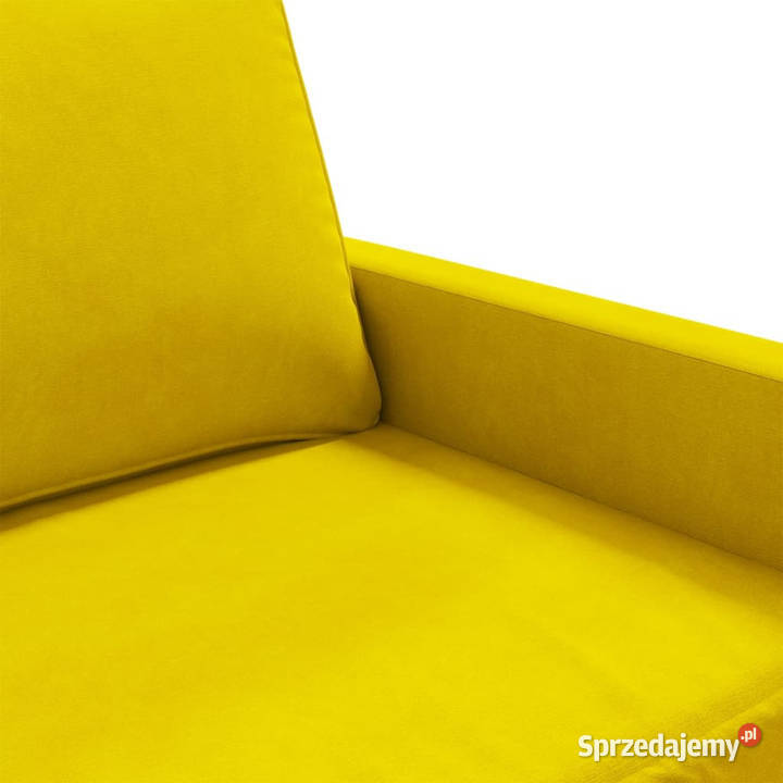 Sofa 2osobowa żółta 140 tapicerowana aksamitem mazowieckie Warszawa