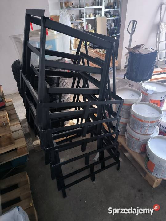 Stojaki metalowe malowane proszkowo czarne