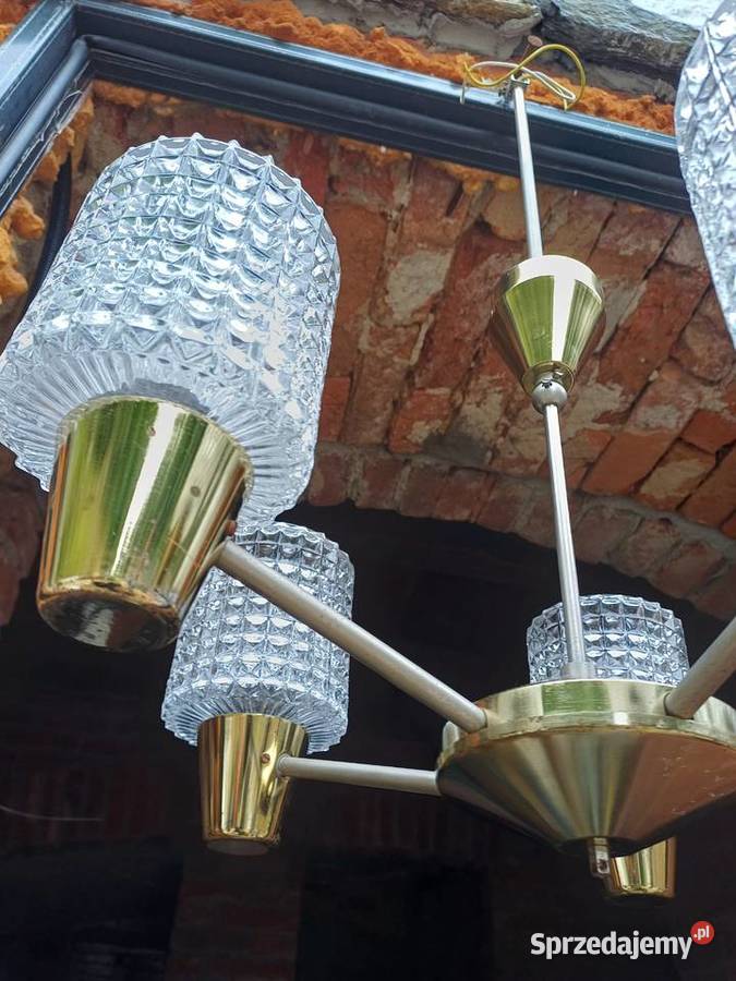 Retro zyrandol pająk firmy Kamenick enov Lubań