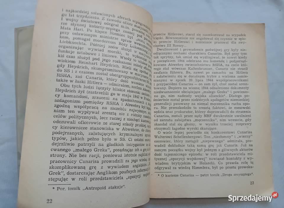 Żółty Tygrys Franciszek Welczar Szpieg Nazi 176 Antykwariat Koźminek