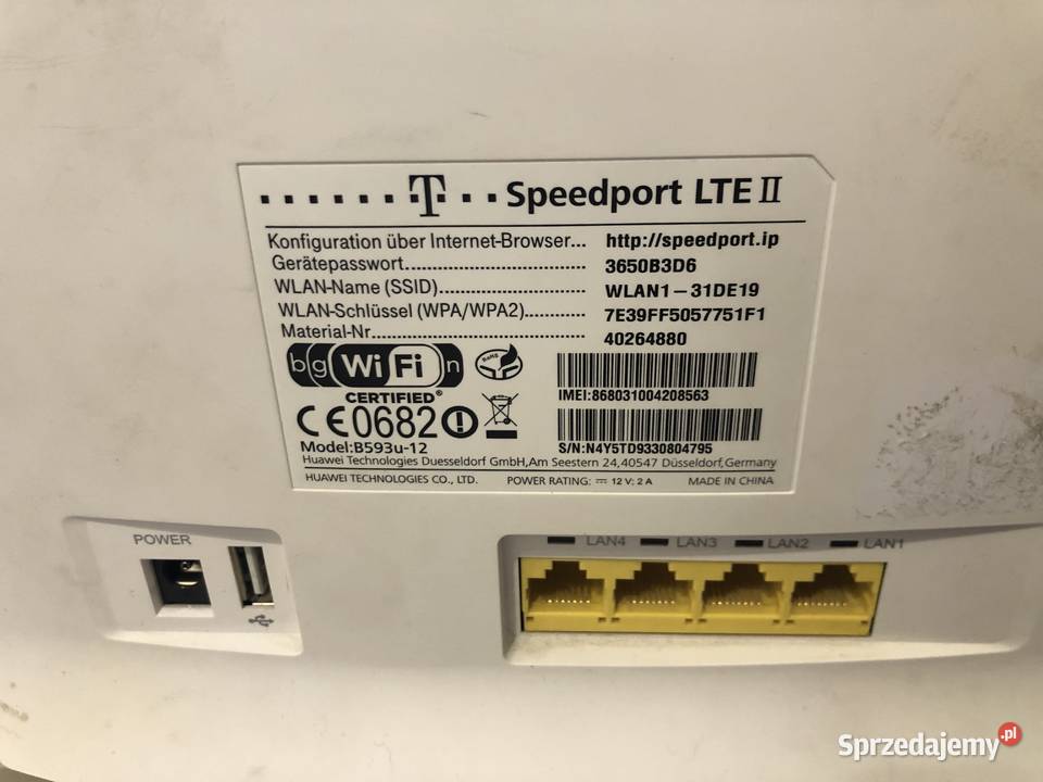 Router Tmobile Speedport LTE II Model B593u12 router Straszyn sprzedam