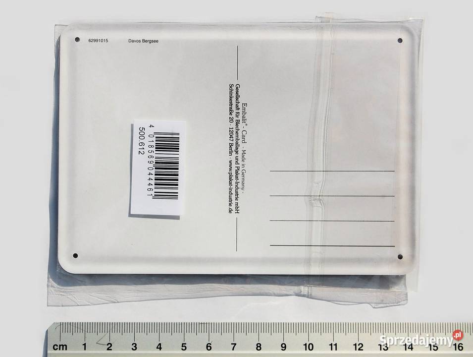 Szyld pocztówka Davos Szwajcaria Embalit lubelskie