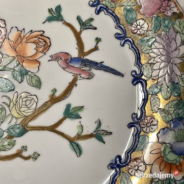 Ręcznie malowany talerz z porcelany Chiny Myszków