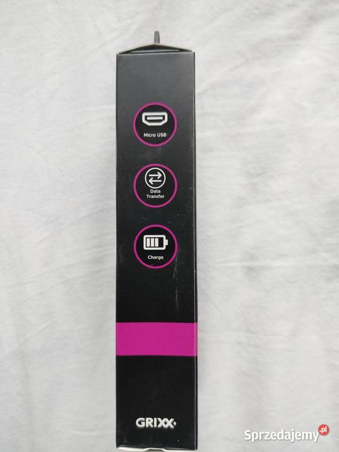 Kabel USB Micro USB GRIXX 1 m Fioletowy Częstochowa
