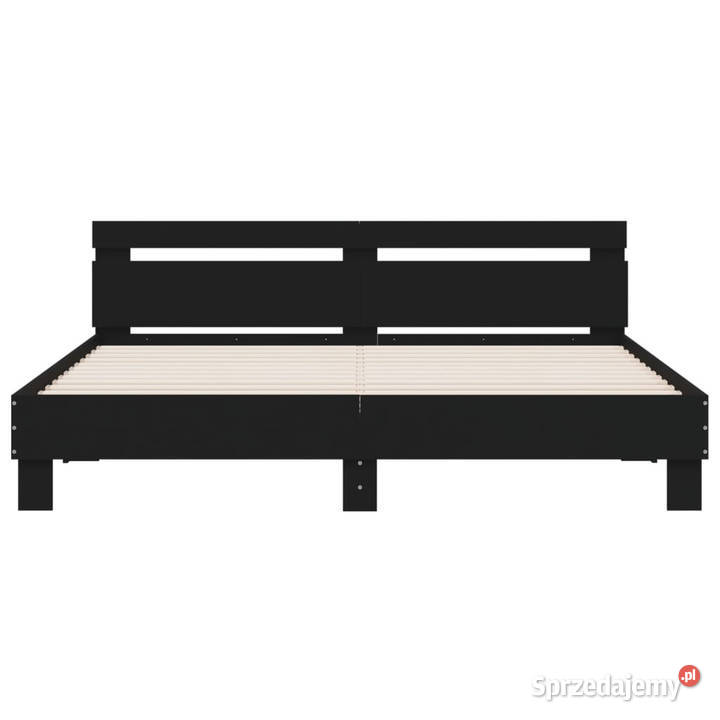 Rama łóżka z wezgłowiem i LED czarna 160x200 Warszawa sprzedam