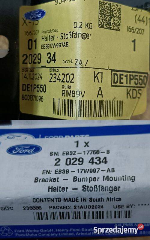 FORD RANGER 16 ŚLIZG MOCOWANIE WSPORNIK ZDERZAKA Pleszew