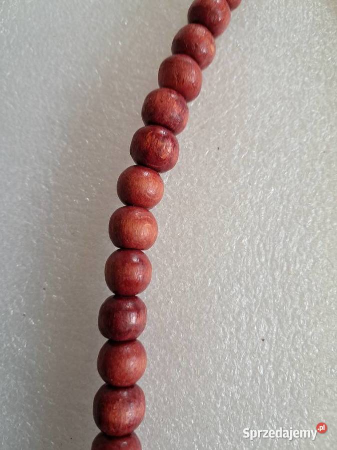 drewniane korale z prlu stan obwód 50 Sandomierz sprzedam