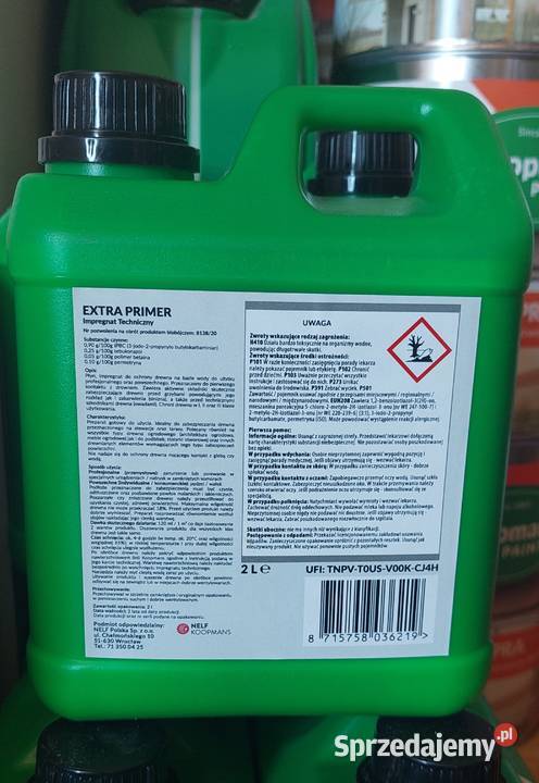 PRIMER Impregnat techniczny do drewna 2l grunt Wykończenie sprzedam