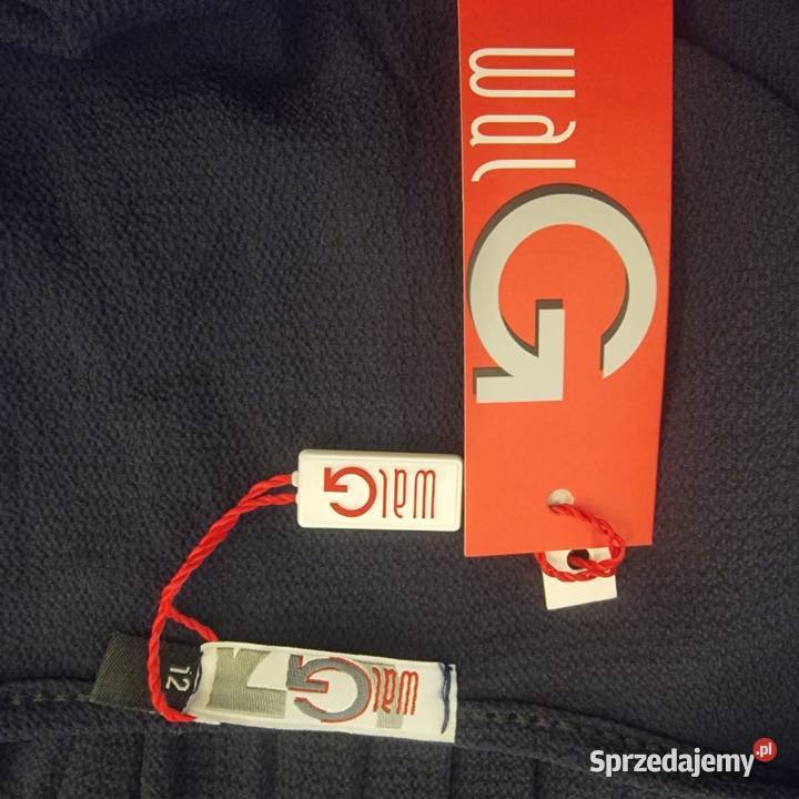 Damski granatowy kombinezon z plisowanymi Kraków