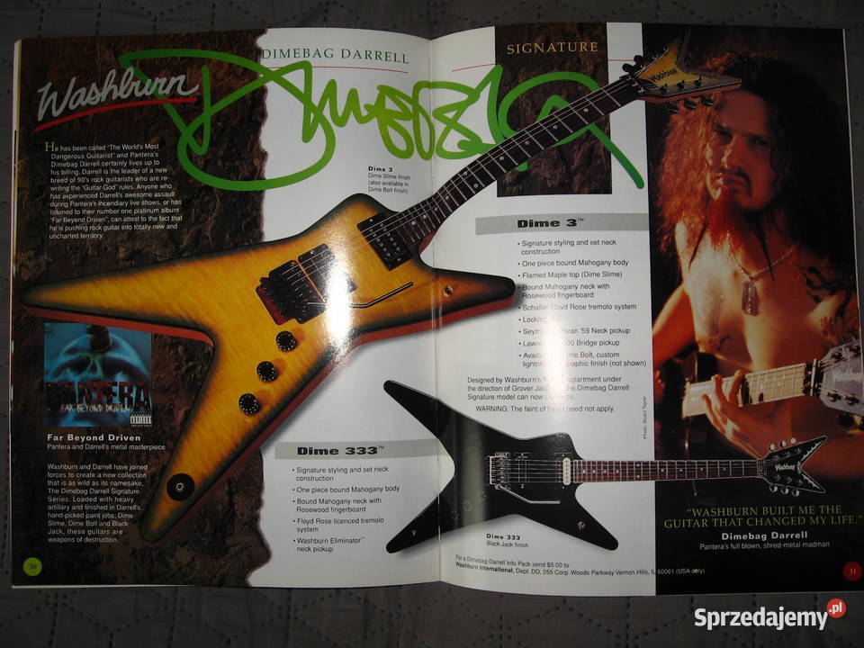 Washburn 1995 katalog gitar Kępice