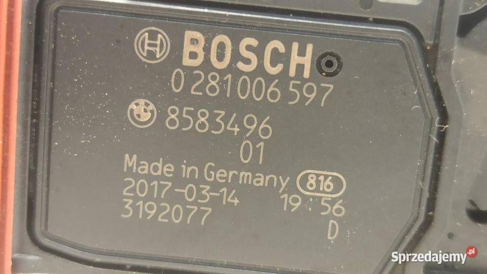 BMW 7 G11 PRZEPŁYWOMIERZ 8583496 osobowe Przepływomierze dolnośląskie