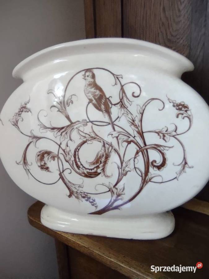 Dwa piękne duże wazony kominkowe Stara porcelana wielkopolskie Gniezno