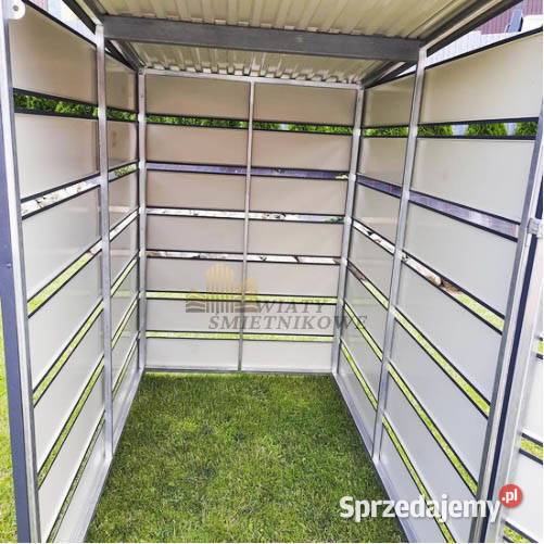 Wiata śmietnikowa 25x1m antracyt Schowek Nowogard