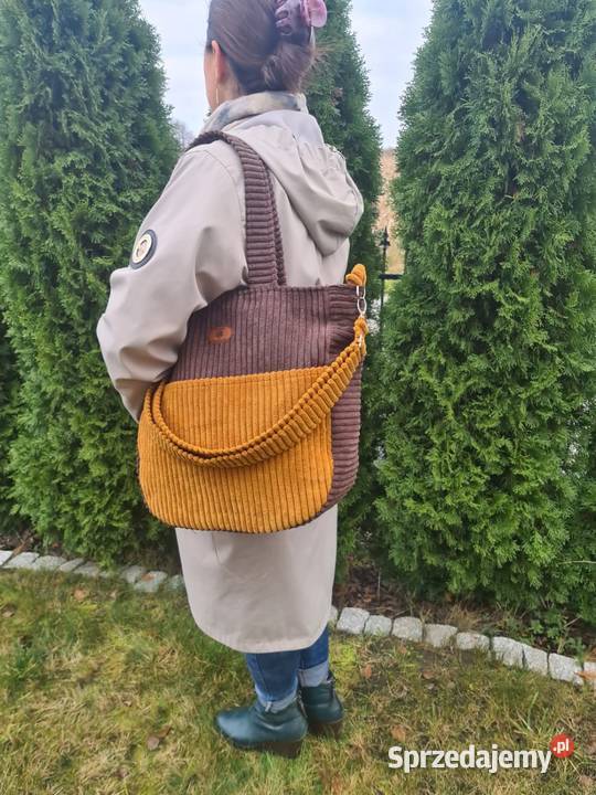 Torba na ramię handmade brązowy/beżowy Wrocław