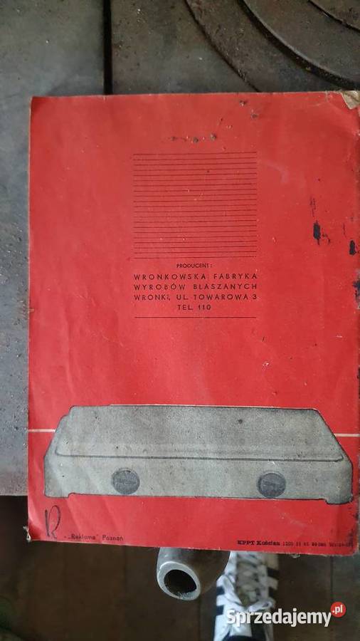 Stara kuchenka gazowa dwupalnikowa z instrukcją