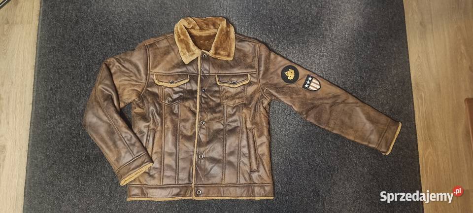 Kurtka pilotka męska USA vintage Tworzywo skóropodobne Warszawa