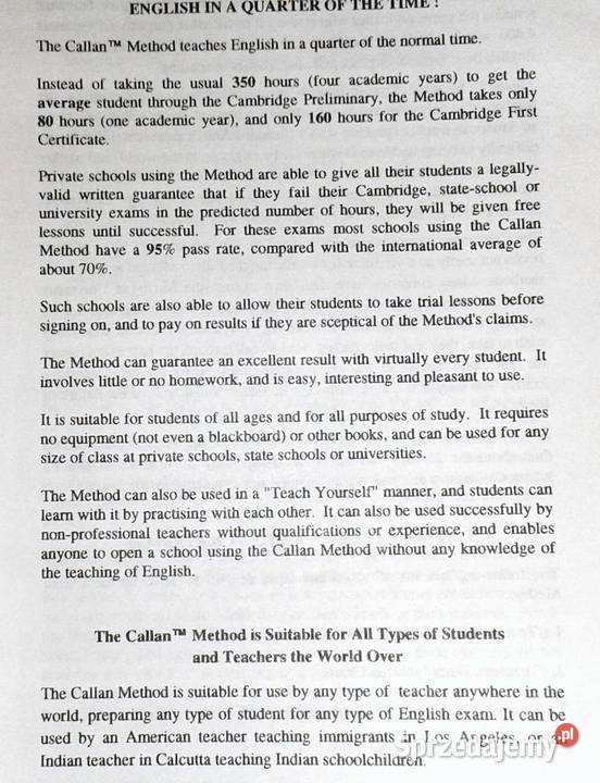 Callan method Students book 2 Rok wydania 1995 Chełm