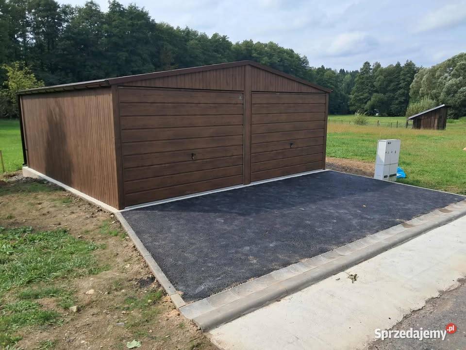 Garaż Blaszany 6x5 Dwuspadowy drewnopodobne Wasilków