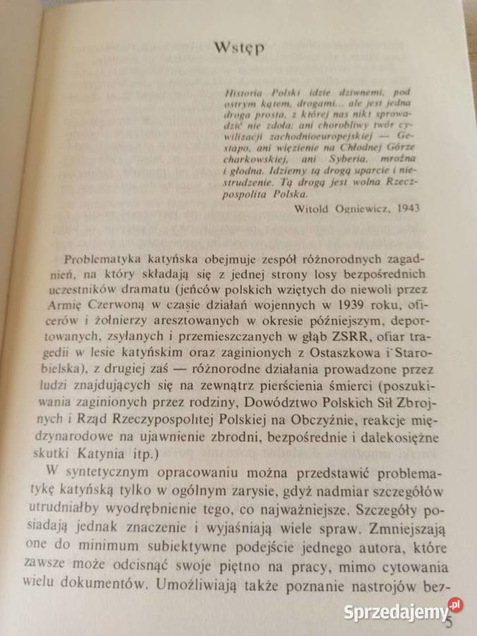 Katyń relacje wspomnienia publicystyka ALFA 1989