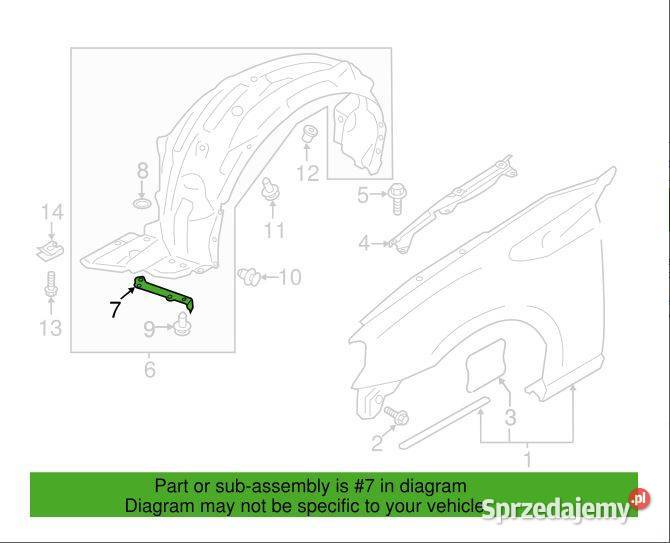 Subaru BRZ plate air flap 59123CA010 LEWY Śrem
