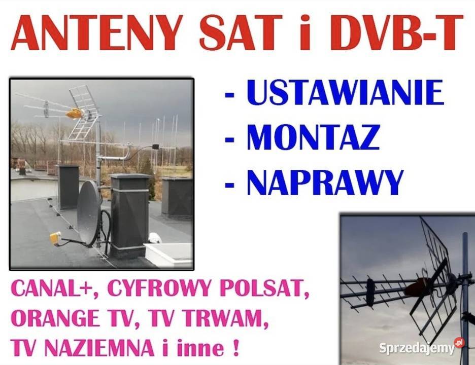 Anteny TV Sat ustawianie montaż Canal Cyfrowy Lwówek Śląski