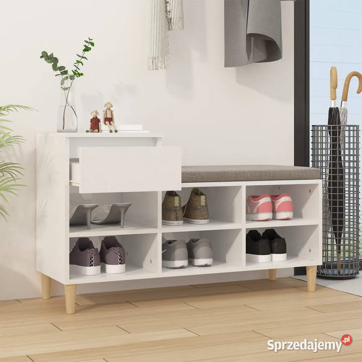 Szafka na buty wysoki połysk biała 102x36x60 Warszawa