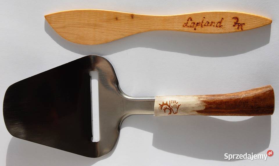 Łopatka do sera róg renifera Laponia Finlandia odcienie brązowego Lublin
