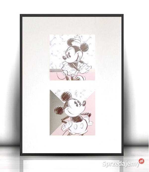 myszka miki plakat minnie plakat pastelowy obraz Dom i Ogród zachodniopomorskie Szczecin