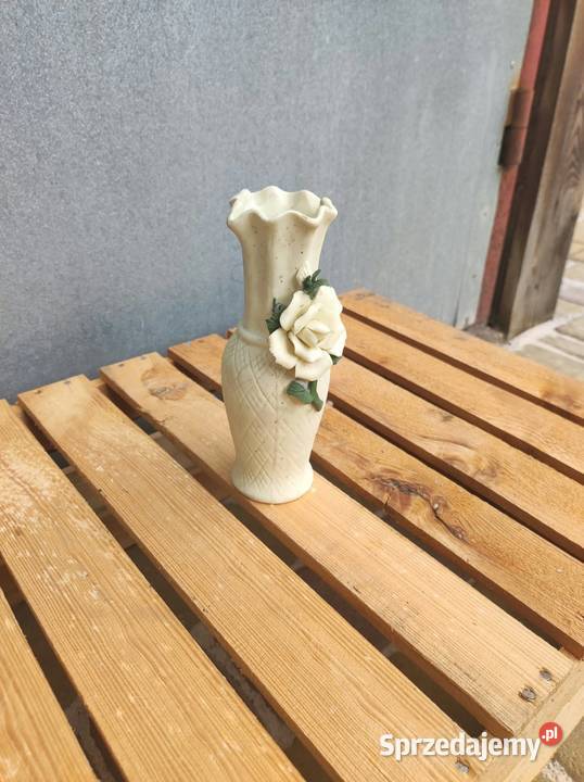 Uroczy wazonik ceramiczny vintage retro loft Antyki