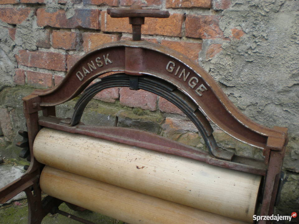 Zabytkowy żeliwny stary magiel Dansk Ginge Barlinek