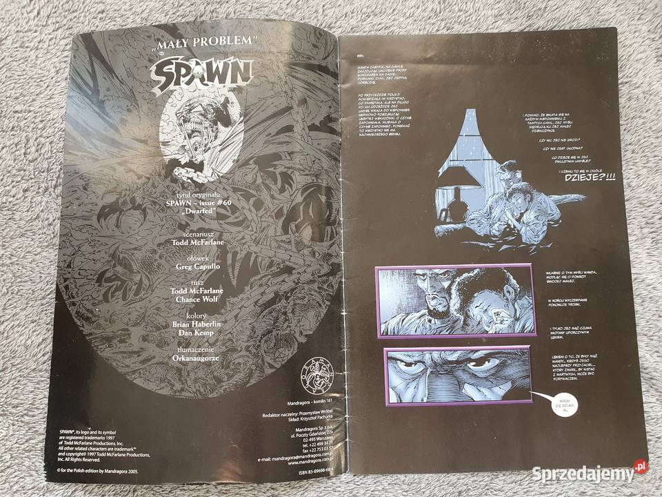 Spawn 36 komiks z wydawnictwa Mandragora 2005 fantasy i s-f pomorskie Gdynia