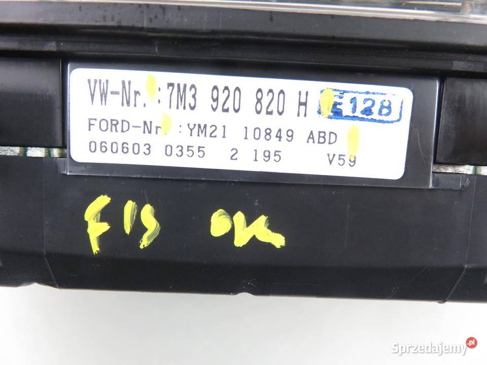 LICZNIK VW SHARAN I 19 TDI PD 7M3920820H osobowe sprzedam