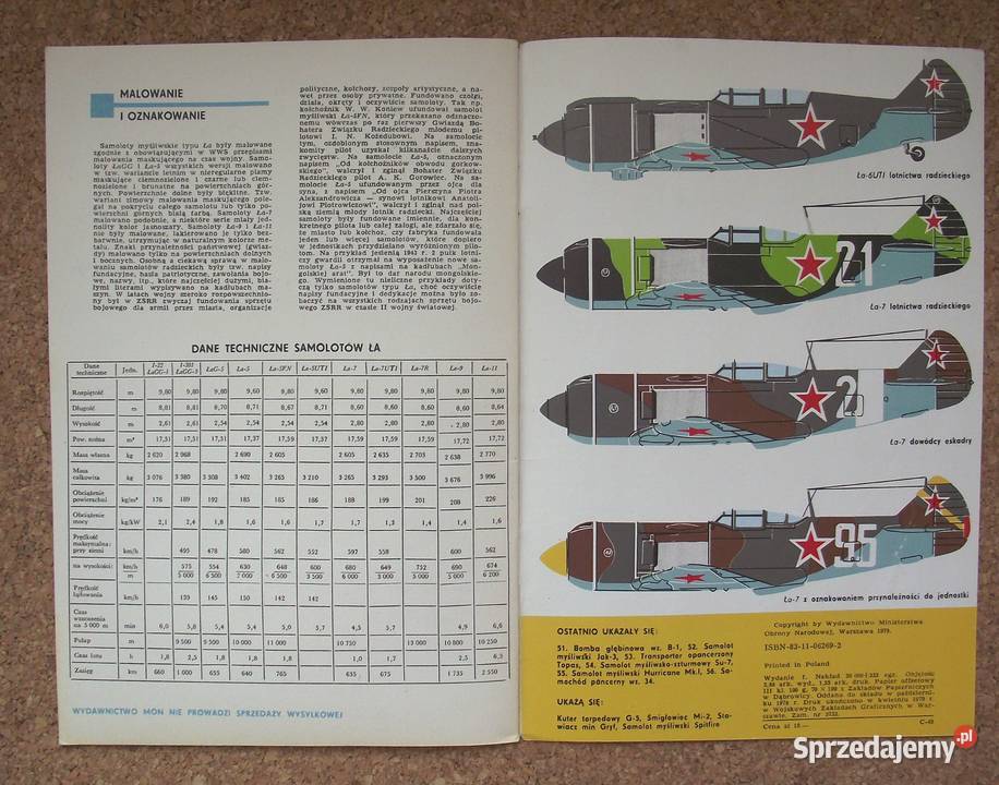 W Bączkowski Samolot myśliwski Ła7 Warszawa