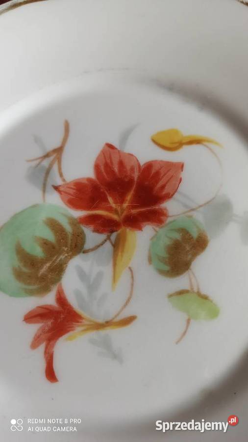 Talerzyki deserowe Sygn CT Altwasser z lat 1875 Gdańsk